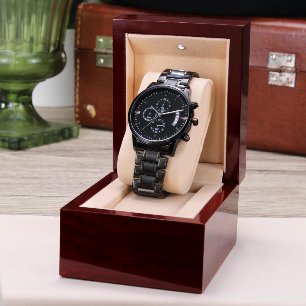 Black Chronograph Watch