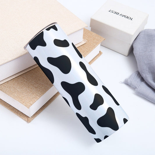 Cow Skinny Tumbler Stainless Steel with Lids 20OZ - Your name