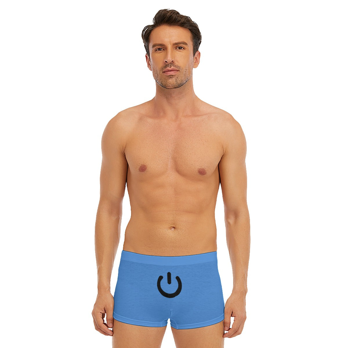 Turn me on - Blue - Men's Short Boxer Briefs