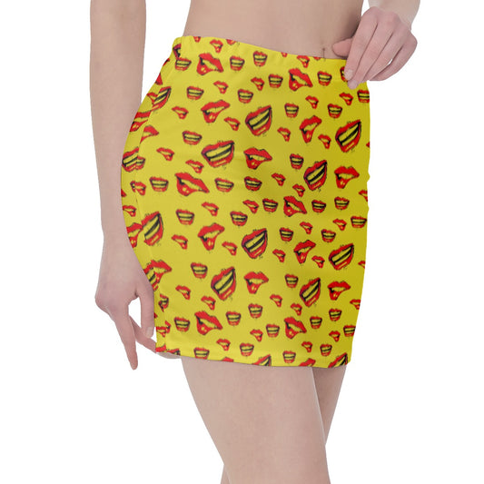 Red Lips - Hip Skirt