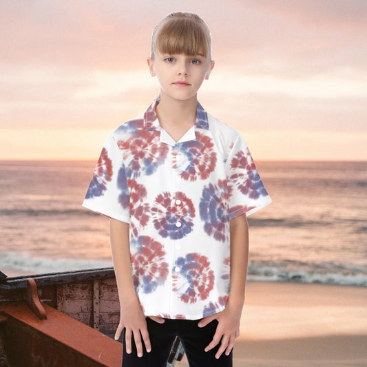 Kid's Hawaiian Vacation Shirt - Tide dye
