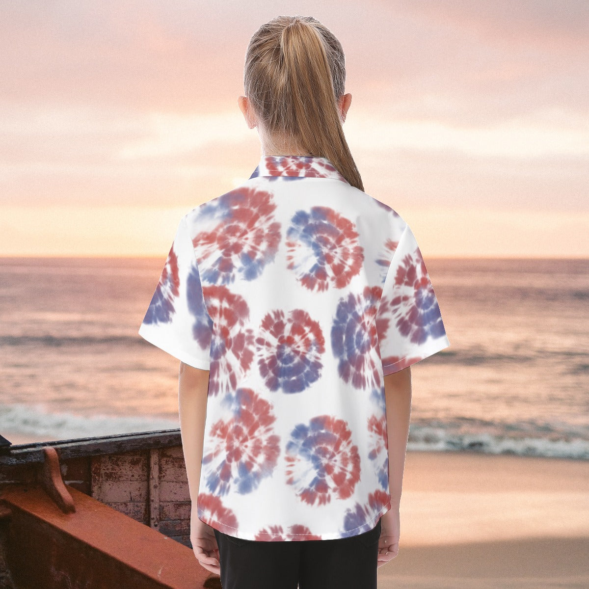 Kid's Hawaiian Vacation Shirt - Tide dye