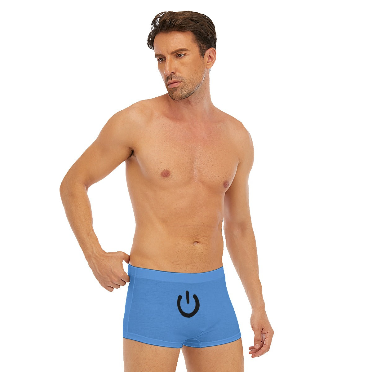 Turn me on - Blue - Men's Short Boxer Briefs