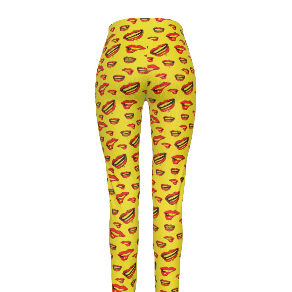 Red Lips - High Waist Leggings | Side Stitch Closure