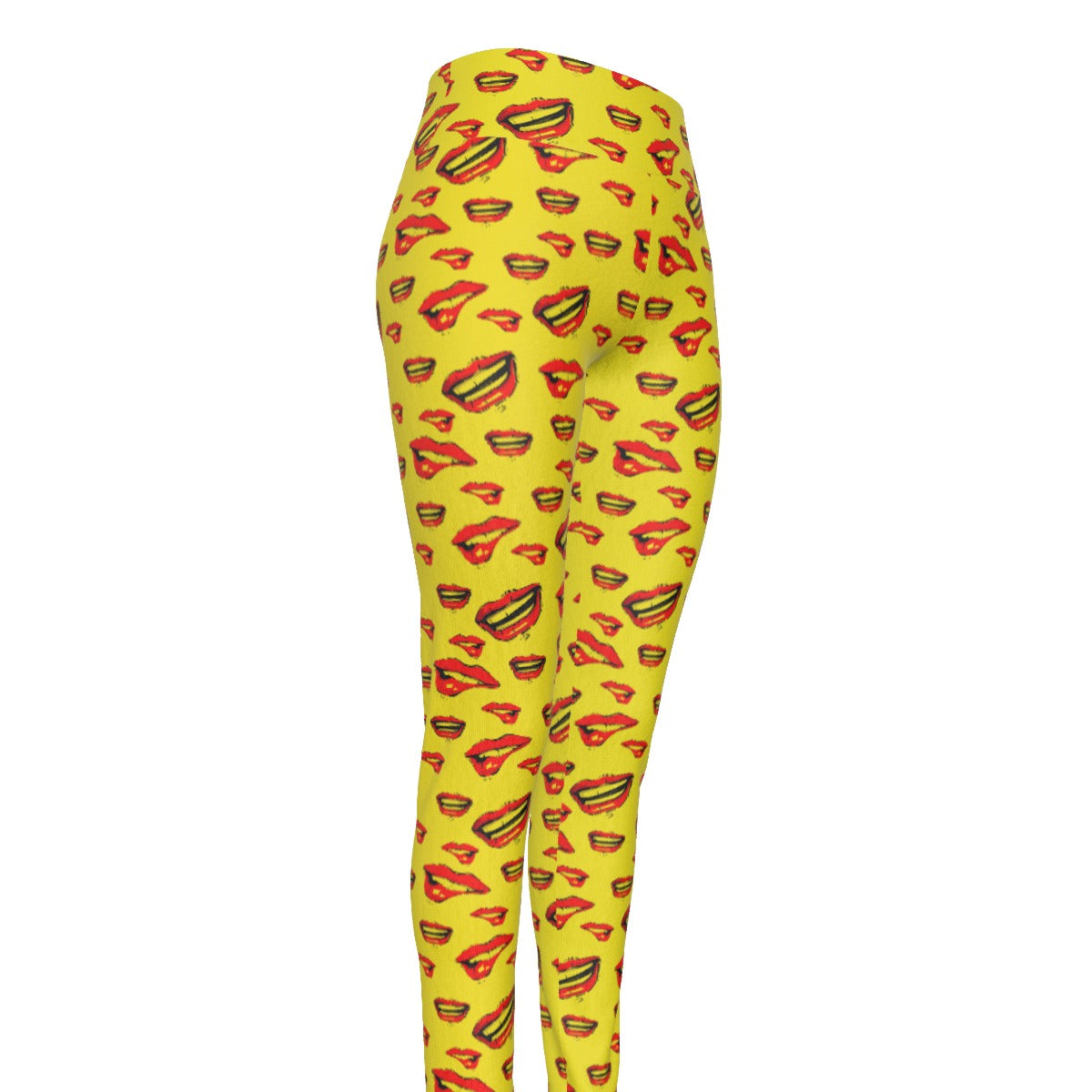 Red Lips - High Waist Leggings | Side Stitch Closure