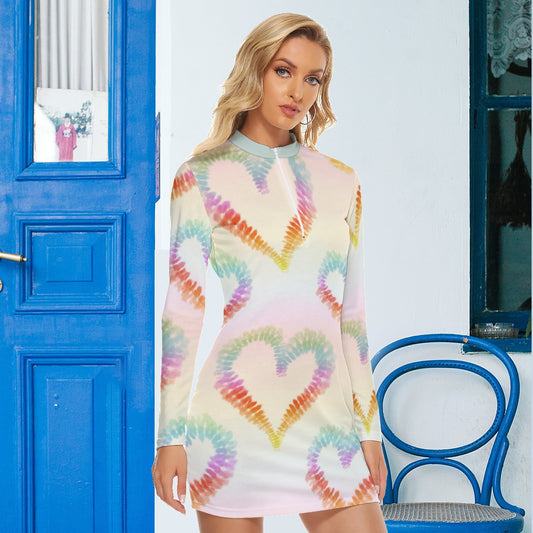 Women's Zip Front Tight Dress