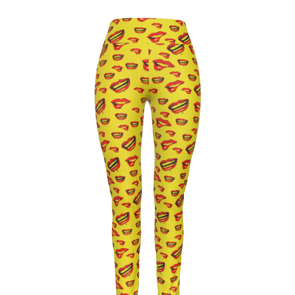 Red Lips - High Waist Leggings | Side Stitch Closure