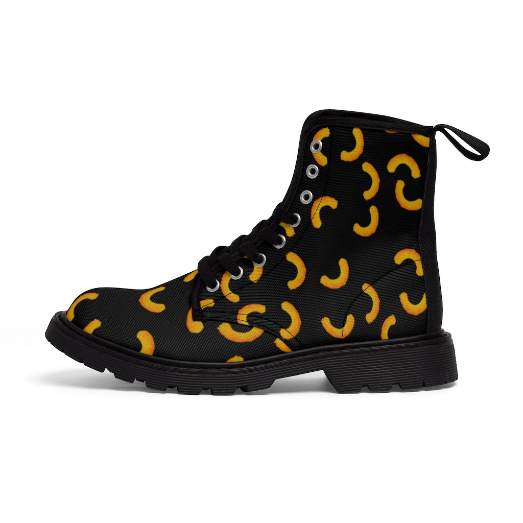 Cheezy Doodles - Womens Canvas Boots Black