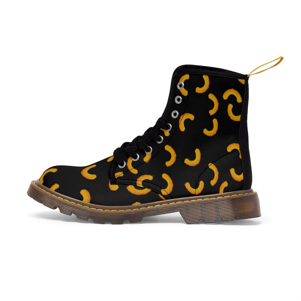Cheezy Doodles - Womens Canvas Boots Black