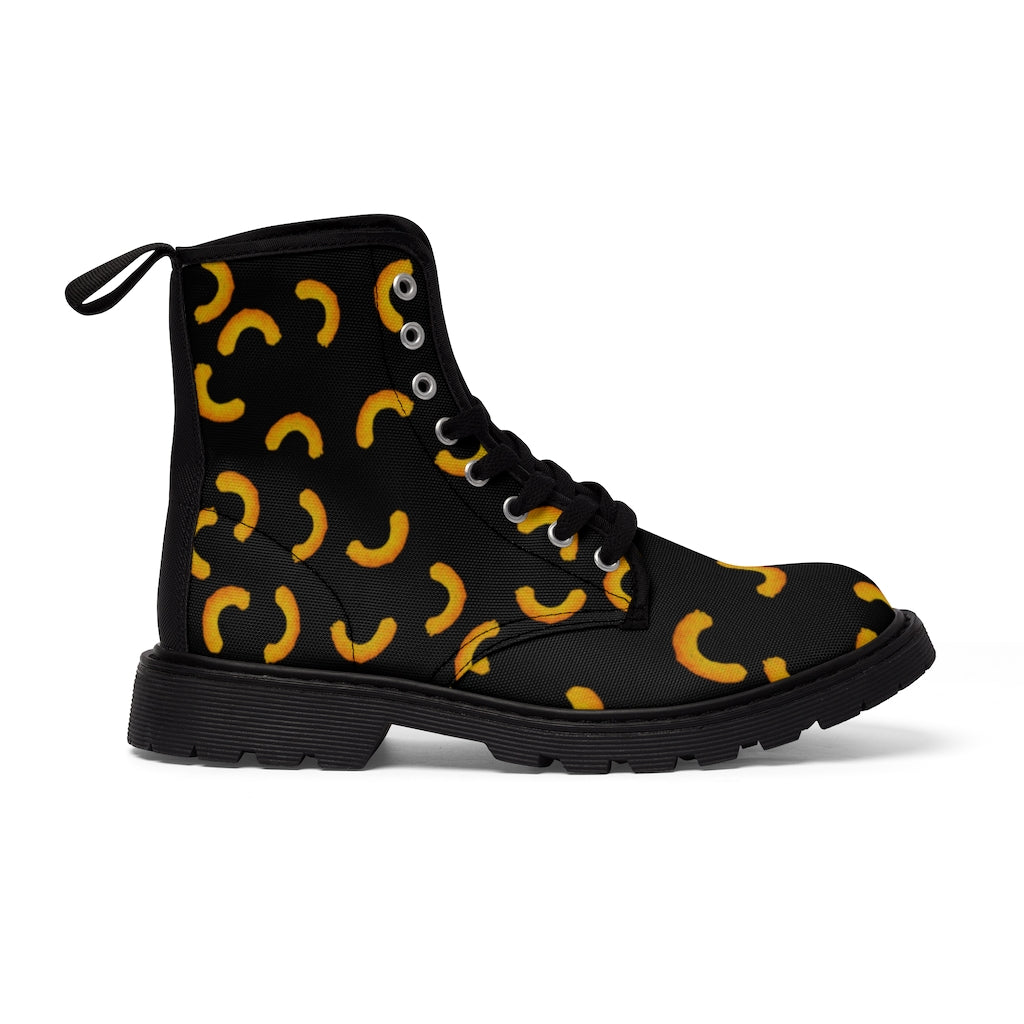 Cheezy Doodles - Womens Canvas Boots Black