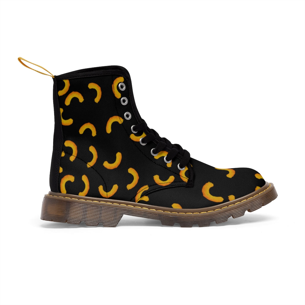 Cheezy Doodles - Womens Canvas Boots Black