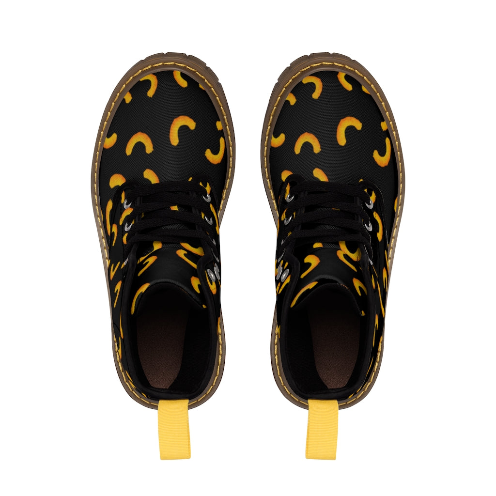 Cheezy Doodles - Womens Canvas Boots Black