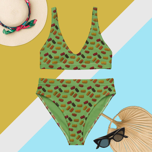 Gummy Bears - Recycled high-waisted bikini - Green