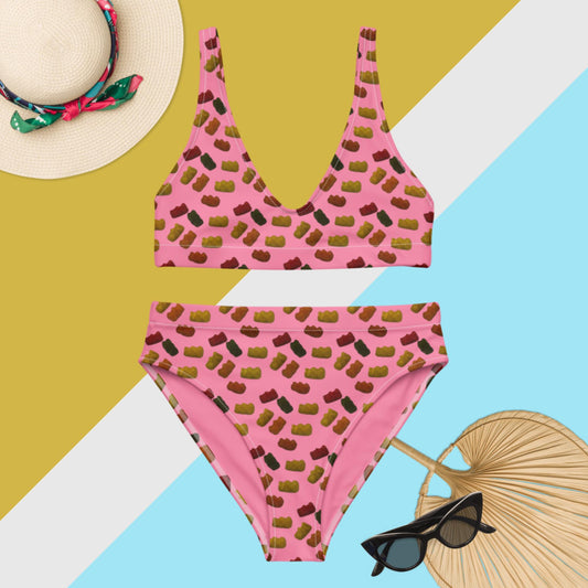 Gummy Bears - Recycled high-waisted bikini - Pink