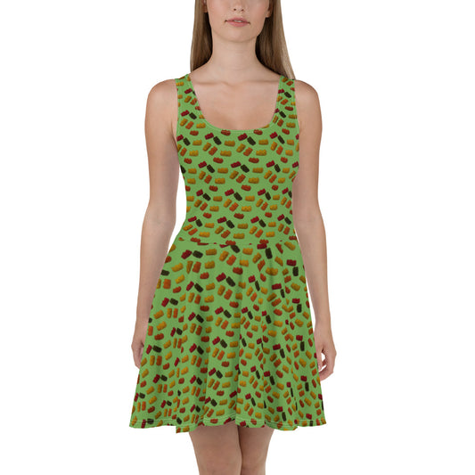 Gummy Bears - Skater Dress -Green