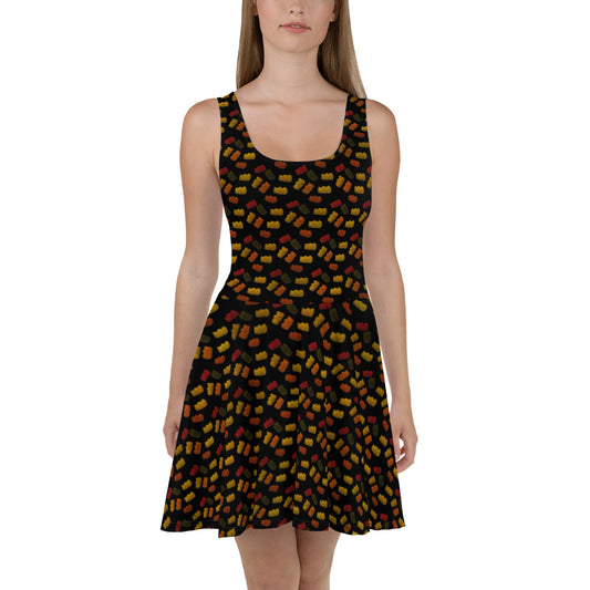 Gummy Bears - Skater Dress - Black