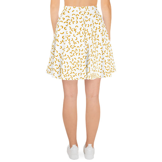 Cheezy doodels - Skater Skirt White