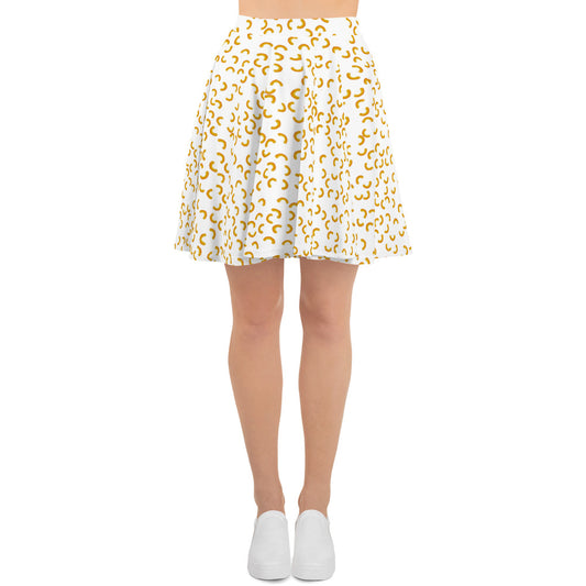 Cheezy doodels - Skater Skirt White