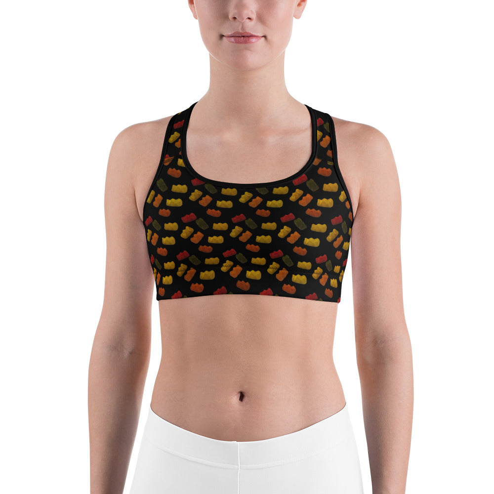 Gummy Bears - Sports bra - Black