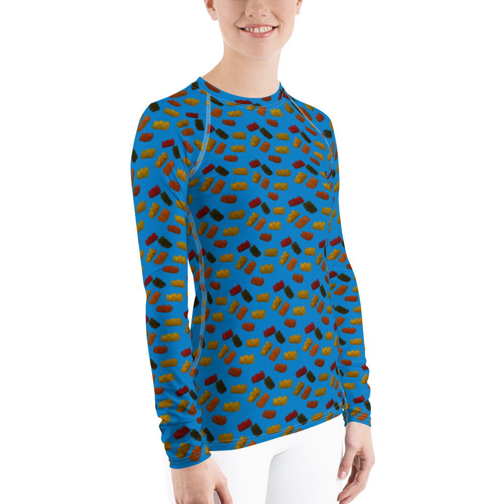 Gummy Bears - Women's Rash Guard - Blue