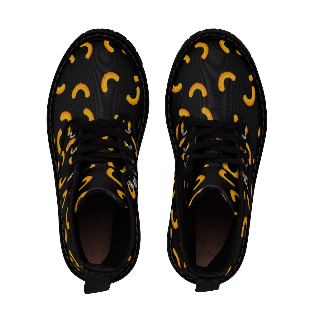 Cheezy Doodles - Womens Canvas Boots Black