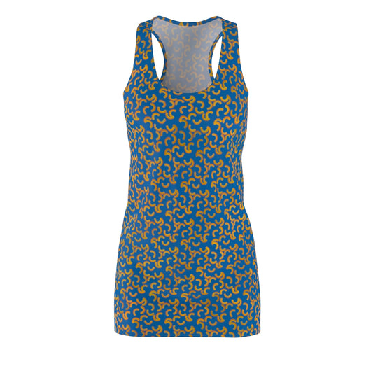 Cheezy doodles - Women's Racerback Dress - Blue