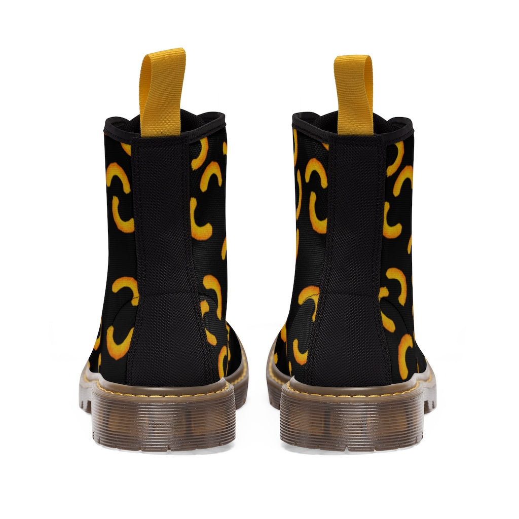Cheezy Doodles - Womens Canvas Boots Black