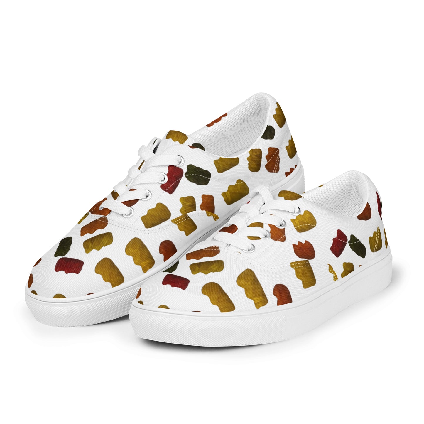 Gummy Bears - Men’s lace-up canvas shoes - White