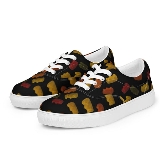 Gummy Bears - Men’s lace-up canvas shoes - Black