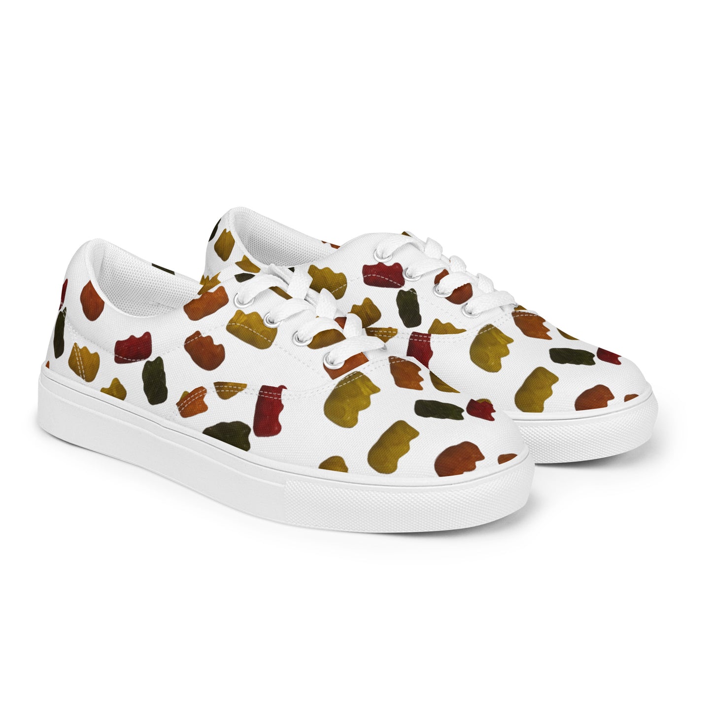 Gummy Bears - Men’s lace-up canvas shoes - White