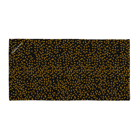 Cheezy doodels - Beach Towel black - Your Name