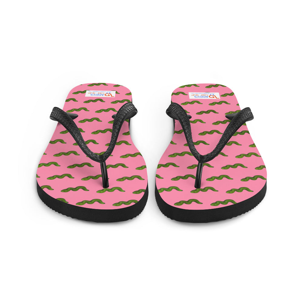 Green Snake - Flip-Flops - Pink