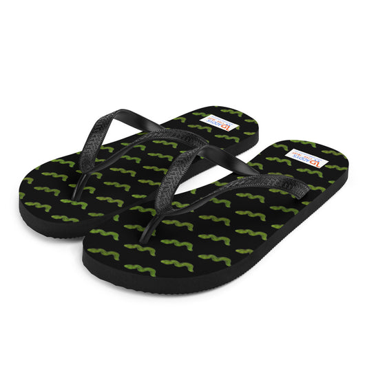 Green Snake - Flip-Flops - Black