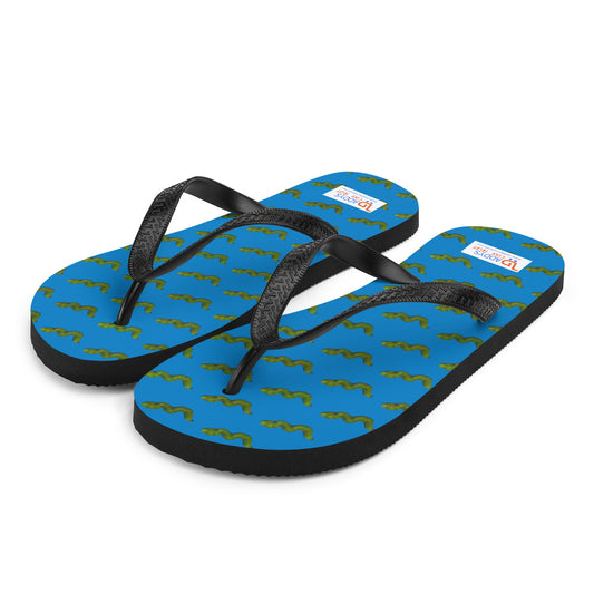 Green Snake - Flip-Flops - Blue
