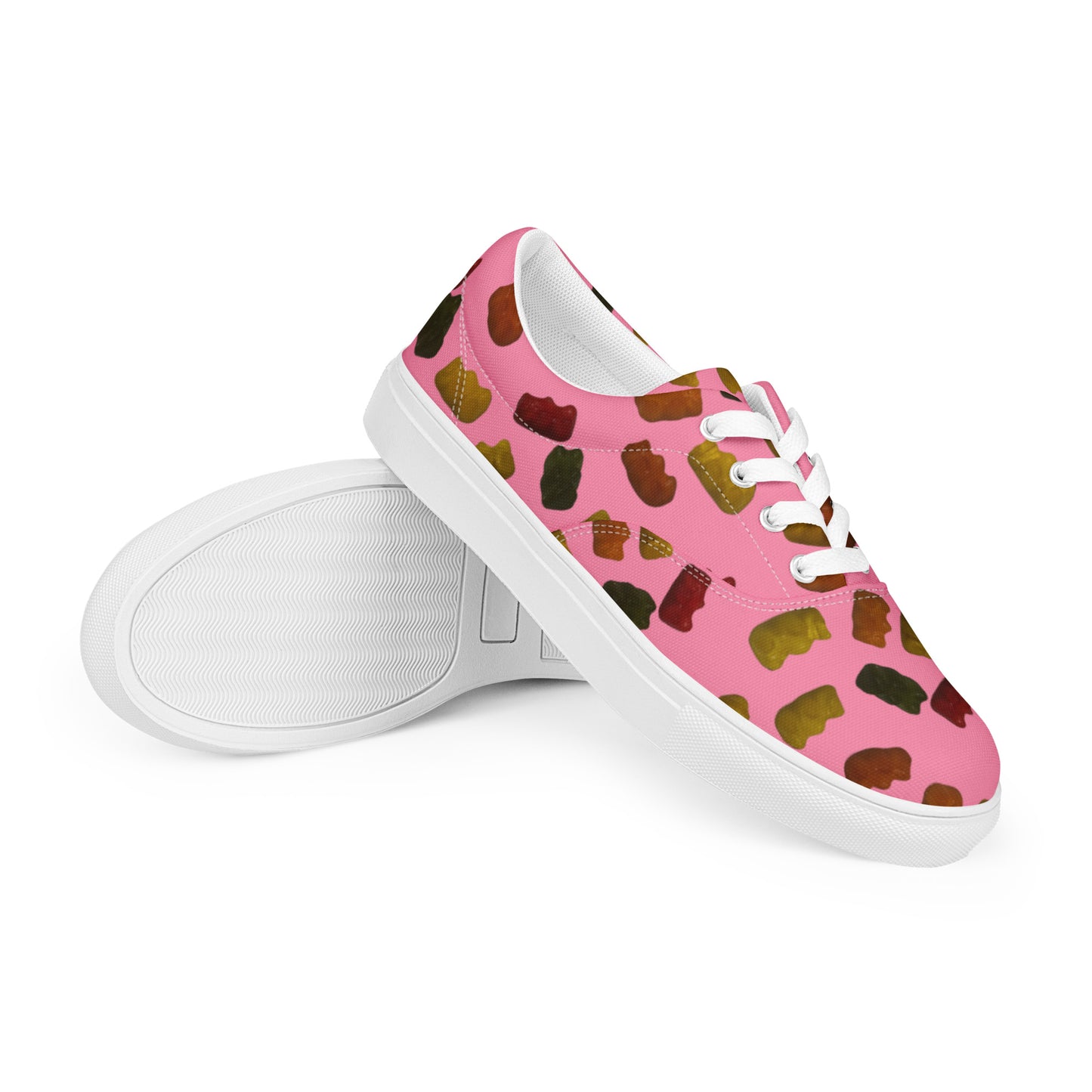 Gummy Bears - Women’s lace-up canvas shoes - Pink
