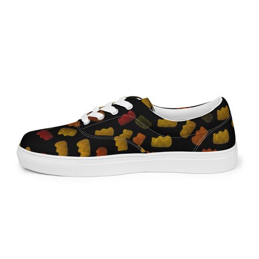 Gummy Bears - Women’s lace-up canvas shoes - Black