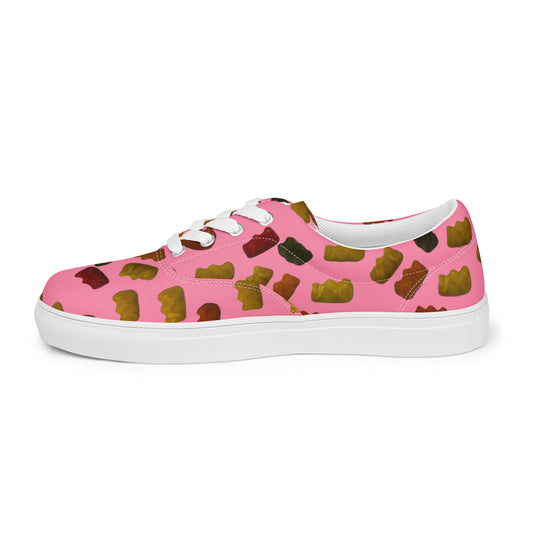 Gummy Bears - Women’s lace-up canvas shoes - Pink