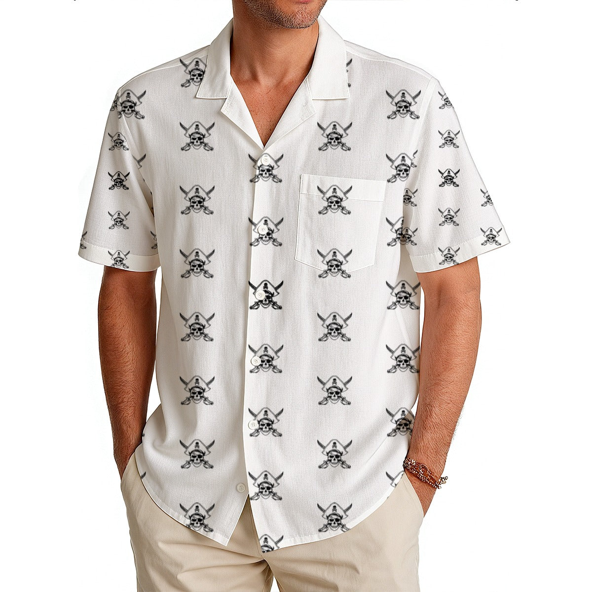 Pirate Scull  Hawaiian Shirt|150GSM