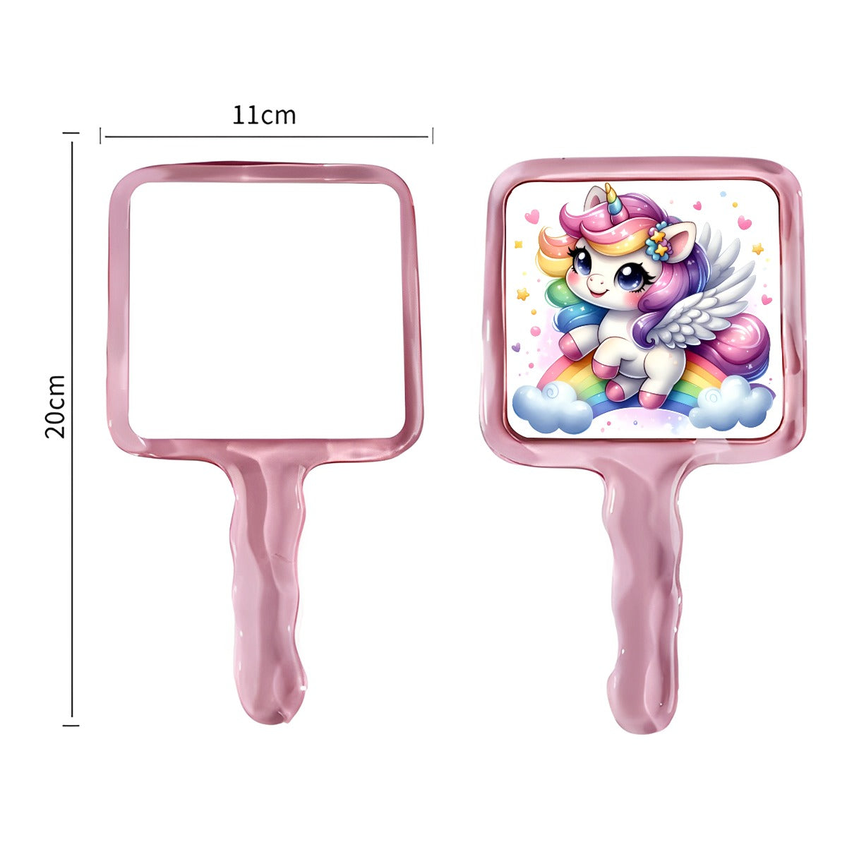 Cute Unicorn  Handheld Makeup Mirror