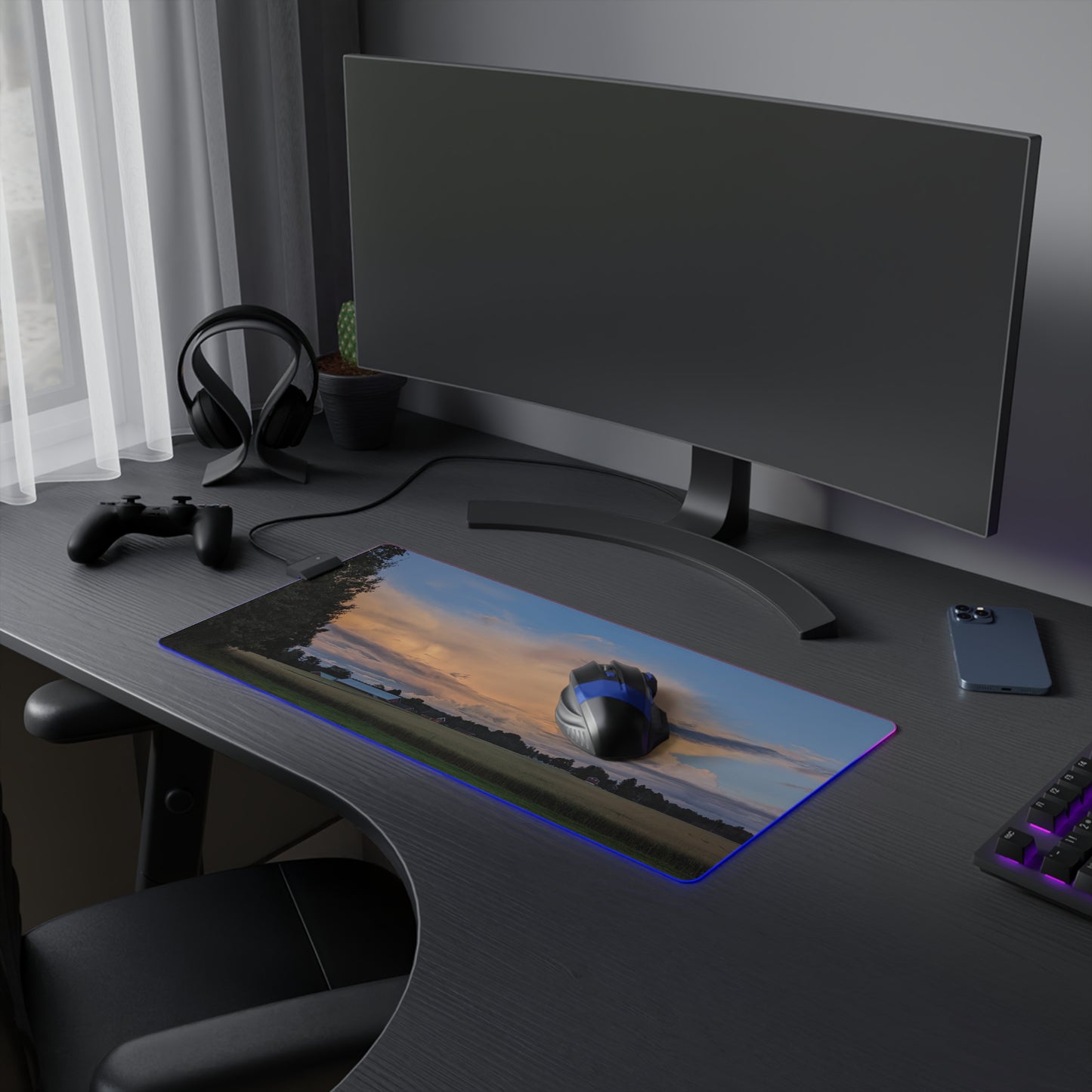 Norway - Countryside - LED Gaming Mouse Pad