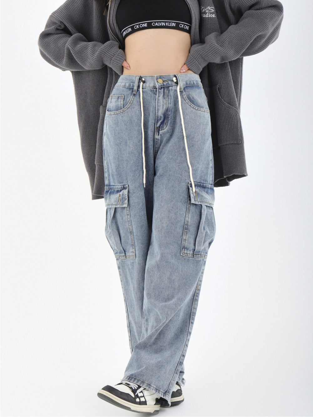 Washed Loose Fitting Casual Pants