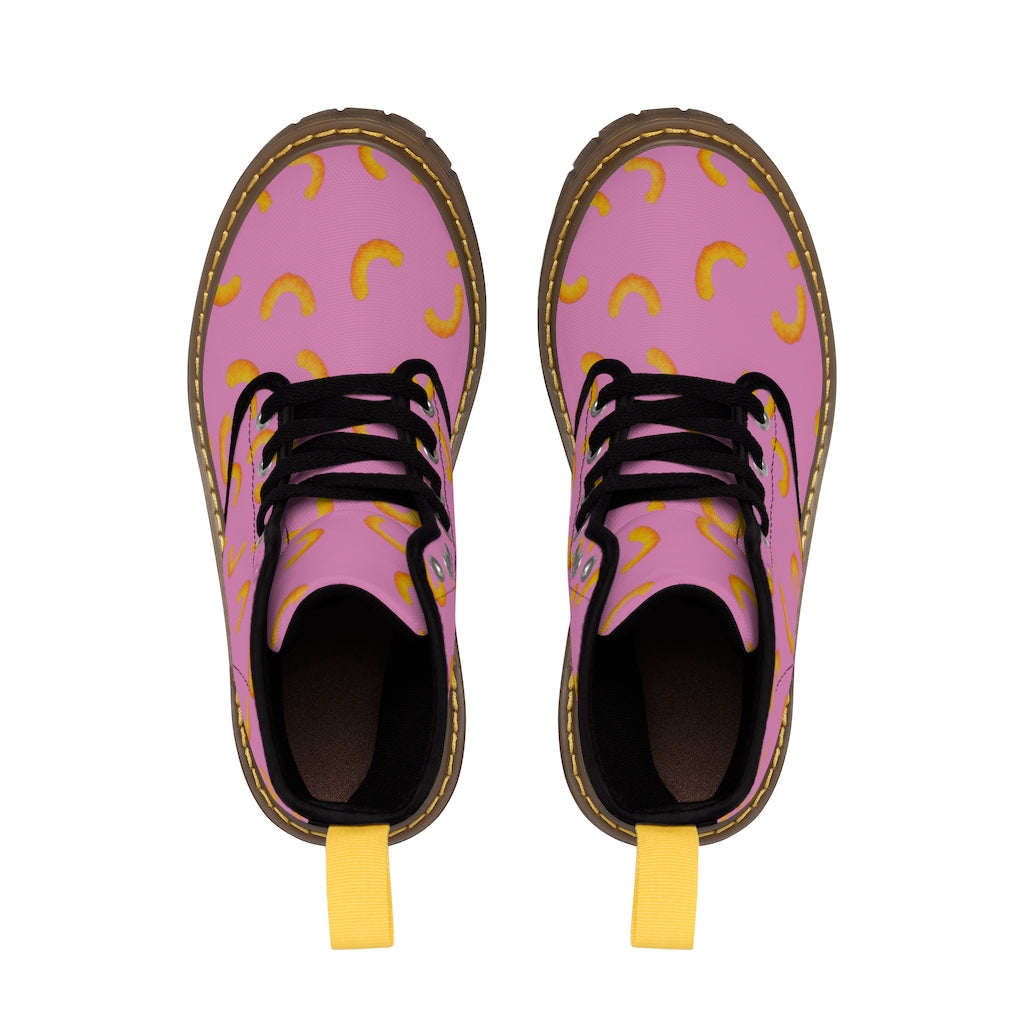 Cheezy Doodles - Womens Canvas Boots Pink