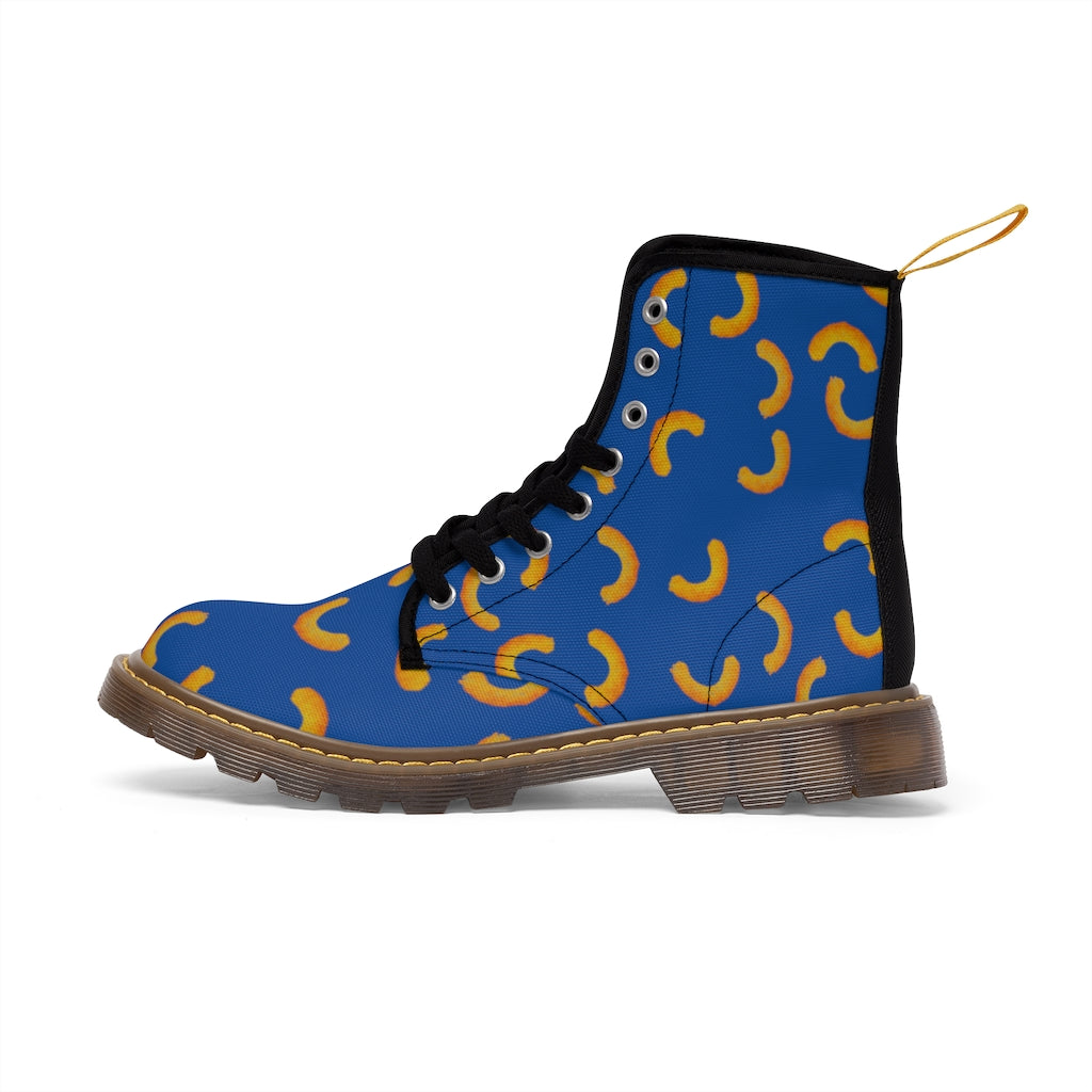 Cheezy Doodles - Womens Canvas Boots Blue