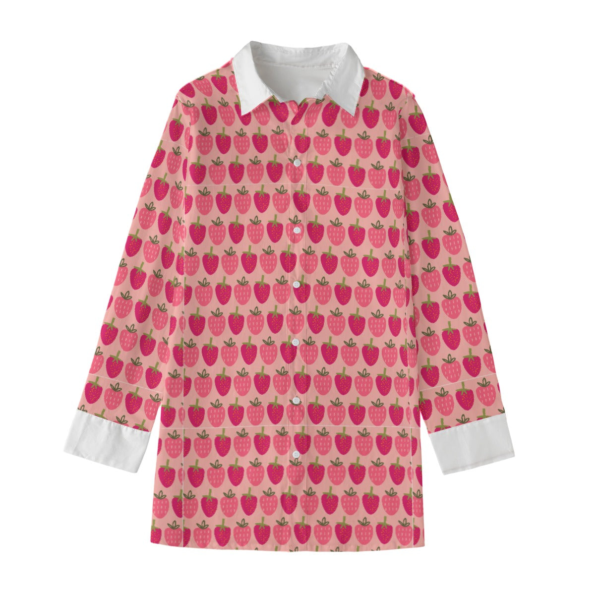 Strawberry -  Long Shirt - Cotton poplin