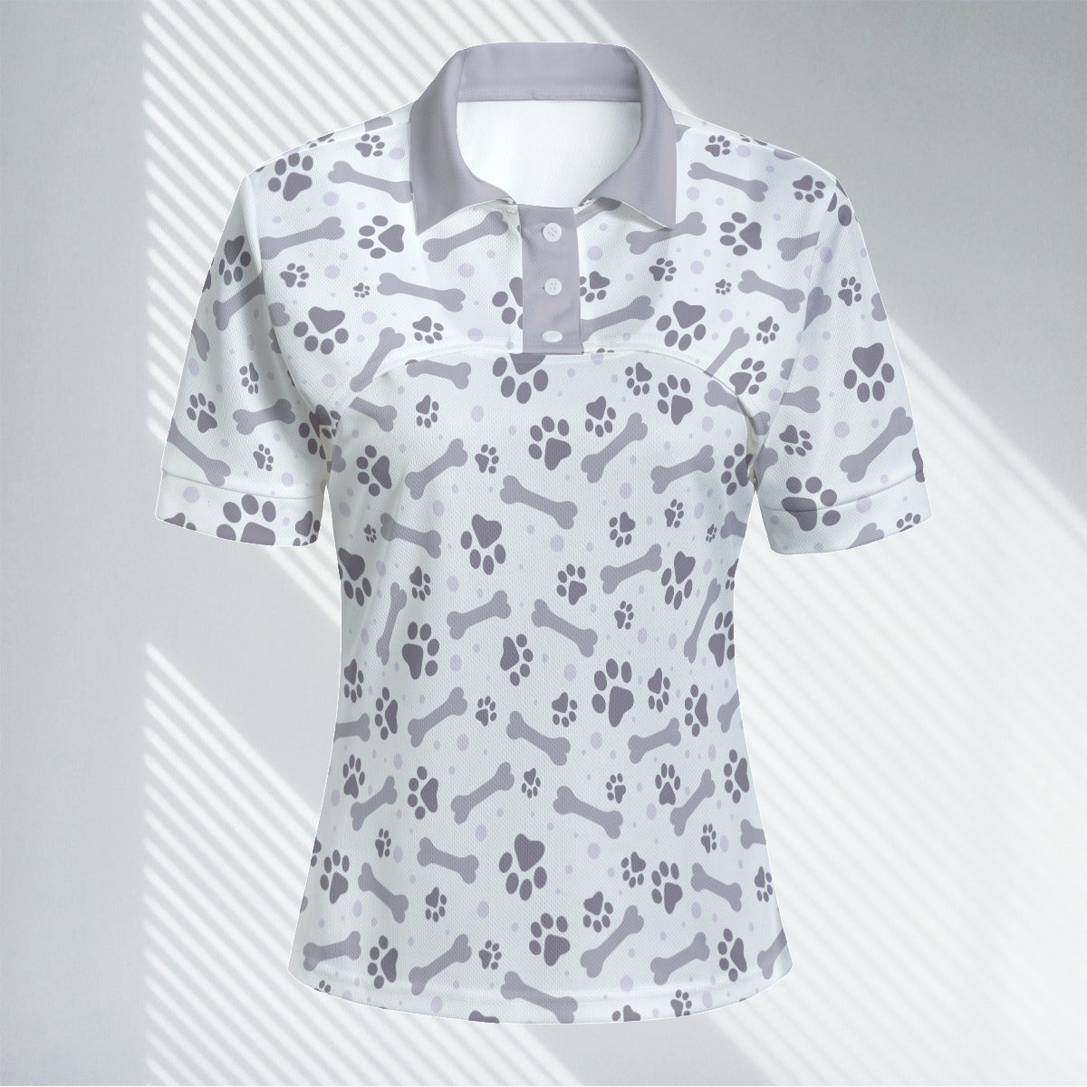 Dog Paw - Women's Casual Two-piece POLO Shirt