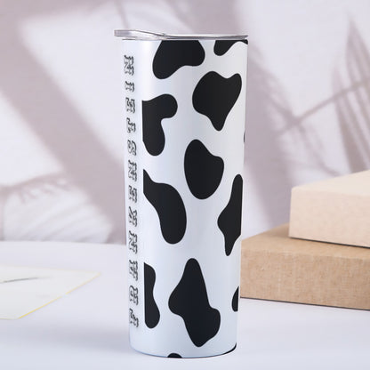 Cow Skinny Tumbler Stainless Steel with Lids 20OZ - Your name