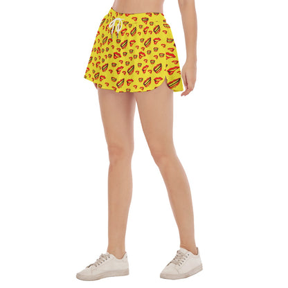 Red Lips - Women's Skorts