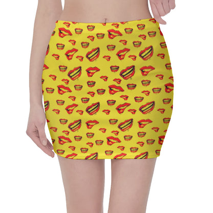 Red Lips - Hip Skirt