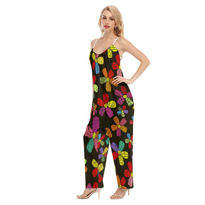 Retro inspired  V-neck Cami Jumpsuit