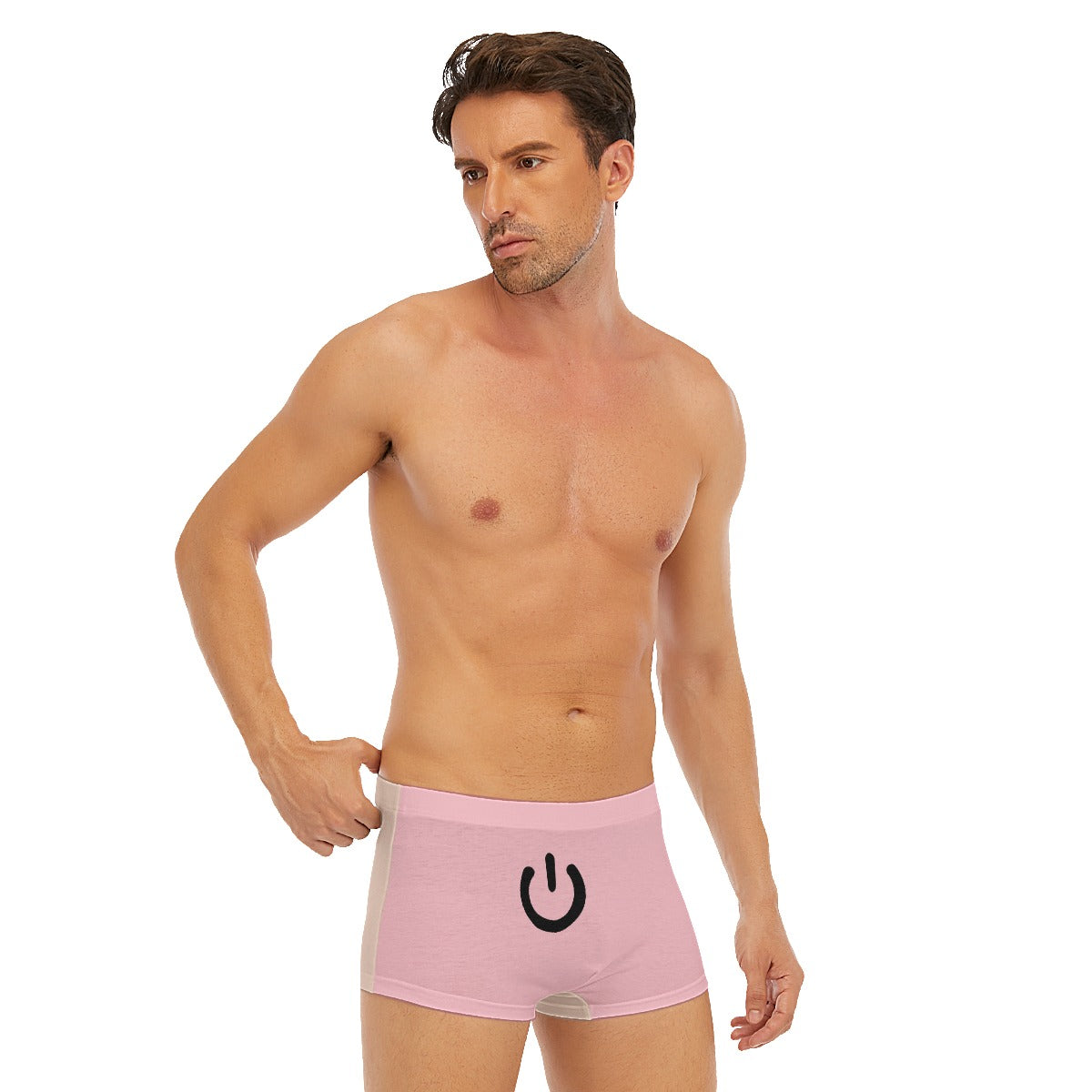 Turn me on - Pink -Men's Short Boxer Briefs